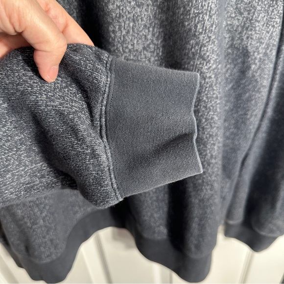 Orvis sweater, gray/white, heavyweight. XL. cotton/poly, cozy, warm - Picture 5 of 12